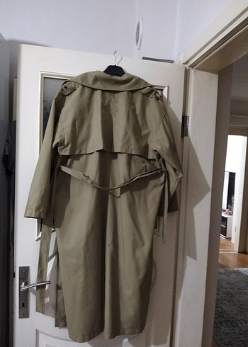 Kemerli Midi Bej Kadın Trençkot - Görsel 2