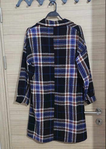 Düğmeli Uzun Kollu Kadın Uzun Gömlek - Görsel 2