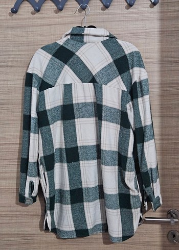 Ekose Pamuklu Oduncu Gömleği Kadın - Görsel 2