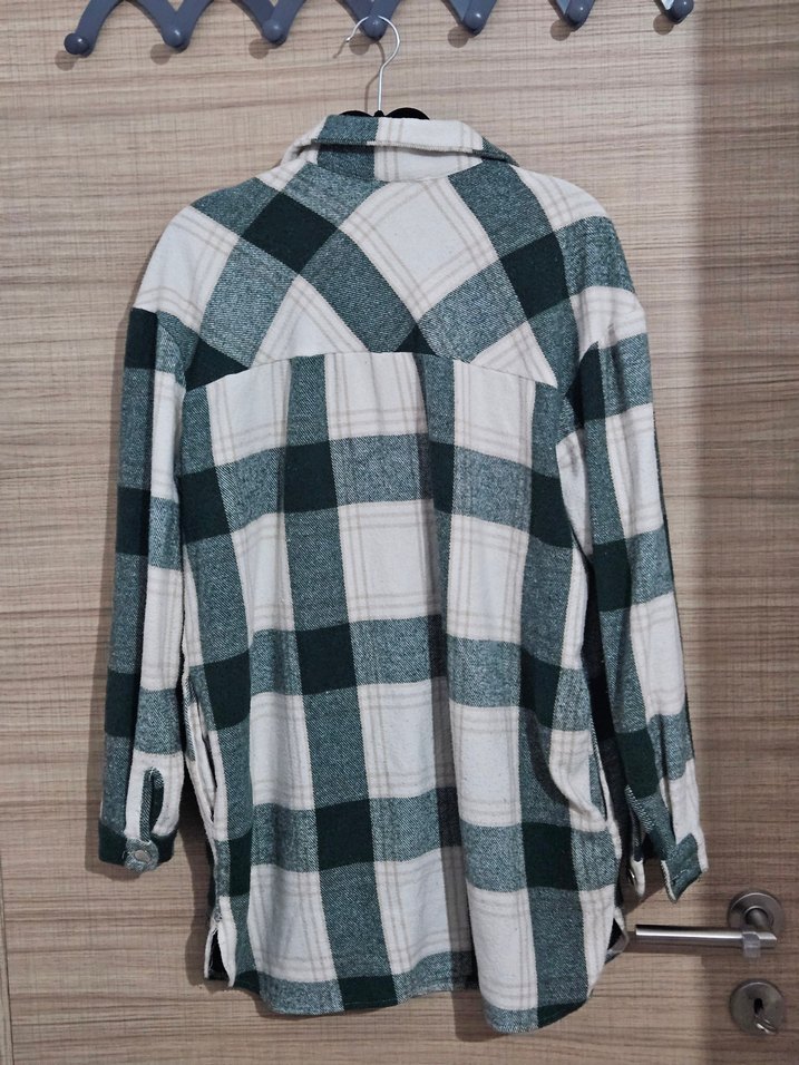 Ekose Pamuklu Oduncu Gömleği Kadın - Görsel 2