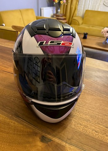 Diğer Lacivert Deri Fermuarlı Motosiklet Kaskı