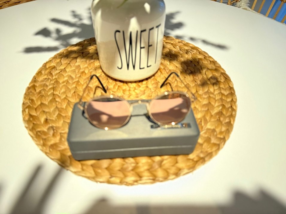 Parıltılı Altın Retro Kadın Güneş Gözlüğü - Görsel 2