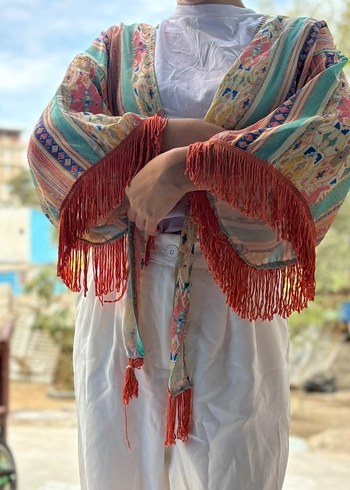 Diğer Pastel Renkli Bohem Drape Şal