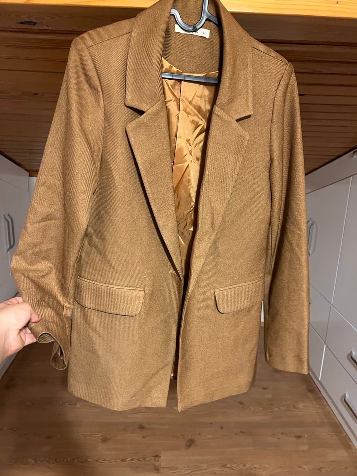 Kahverengi Kadın Blazer Ceket - Görsel 4