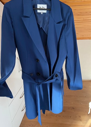 Düğmeli Lacivert Kadın Blazer Ceket - Görsel 5