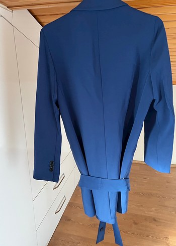 Düğmeli Lacivert Kadın Blazer Ceket - Görsel 8