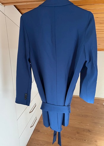 Düğmeli Lacivert Kadın Blazer Ceket - Görsel 10