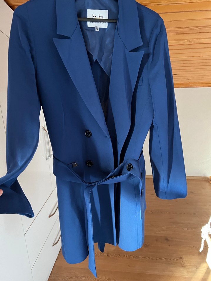 Düğmeli Lacivert Kadın Blazer Ceket - Görsel 5