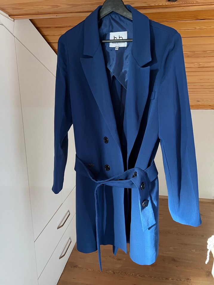 Düğmeli Lacivert Kadın Blazer Ceket - Görsel 3