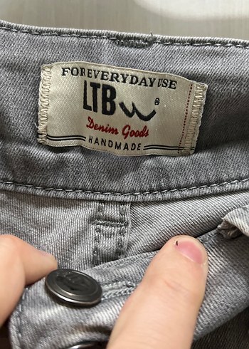 Gri Denim Kadın Jean Pantolon - Görsel 5