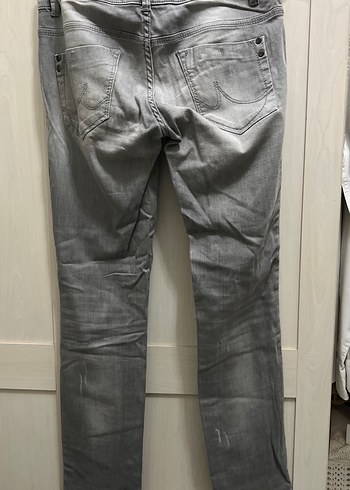 Gri Denim Kadın Jean Pantolon - Görsel 8