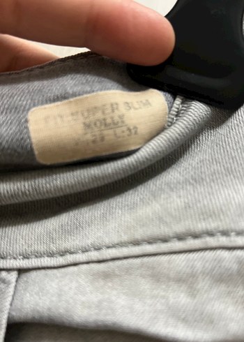 Gri Denim Kadın Jean Pantolon - Görsel 6