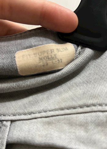 Gri Denim Kadın Jean Pantolon - Görsel 7