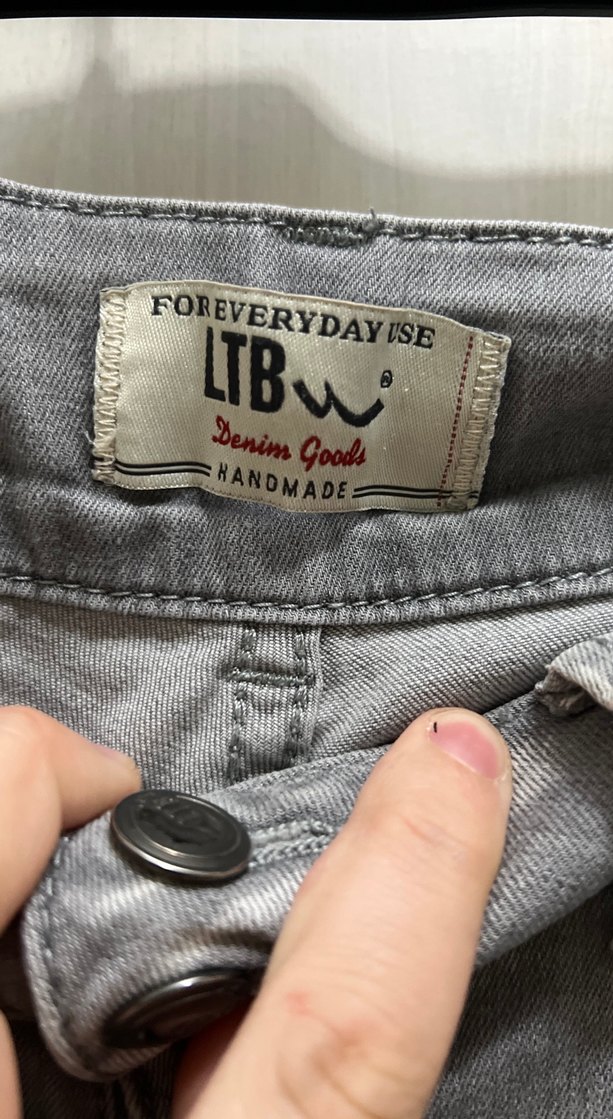 Gri Denim Kadın Jean Pantolon - Görsel 5