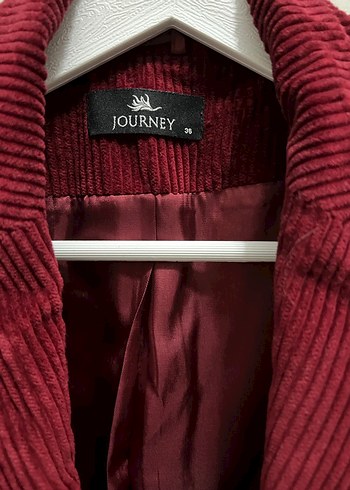 Bordo Kadife Mini Blazer - Görsel 3