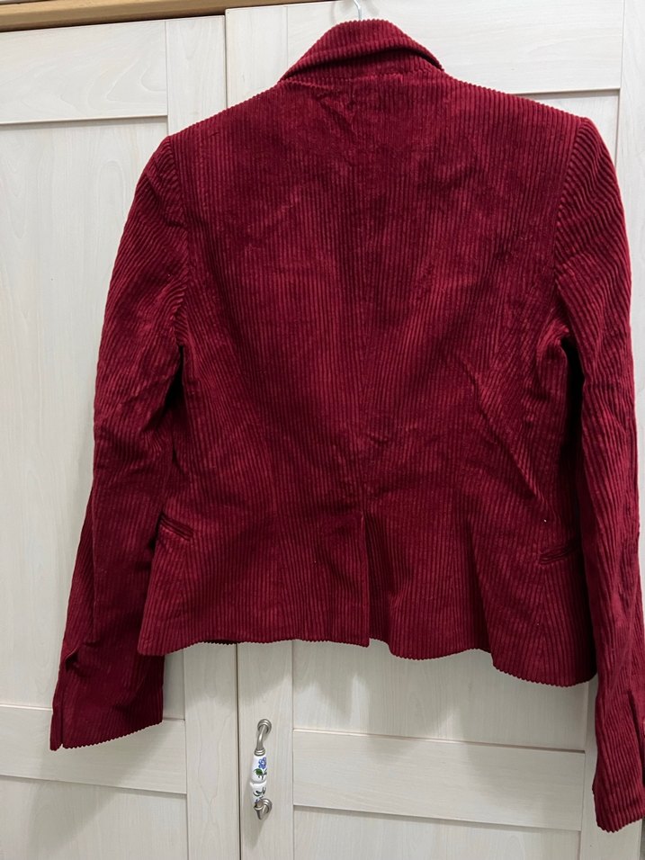 Bordo Kadife Mini Blazer - Görsel 4