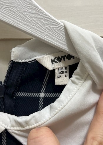 Uzun Kollu Kareli Midi Elbise - Görsel 3