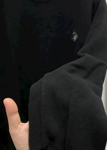 Erkek Siyah Uzun Kollu Sweatshirt - Görsel 2