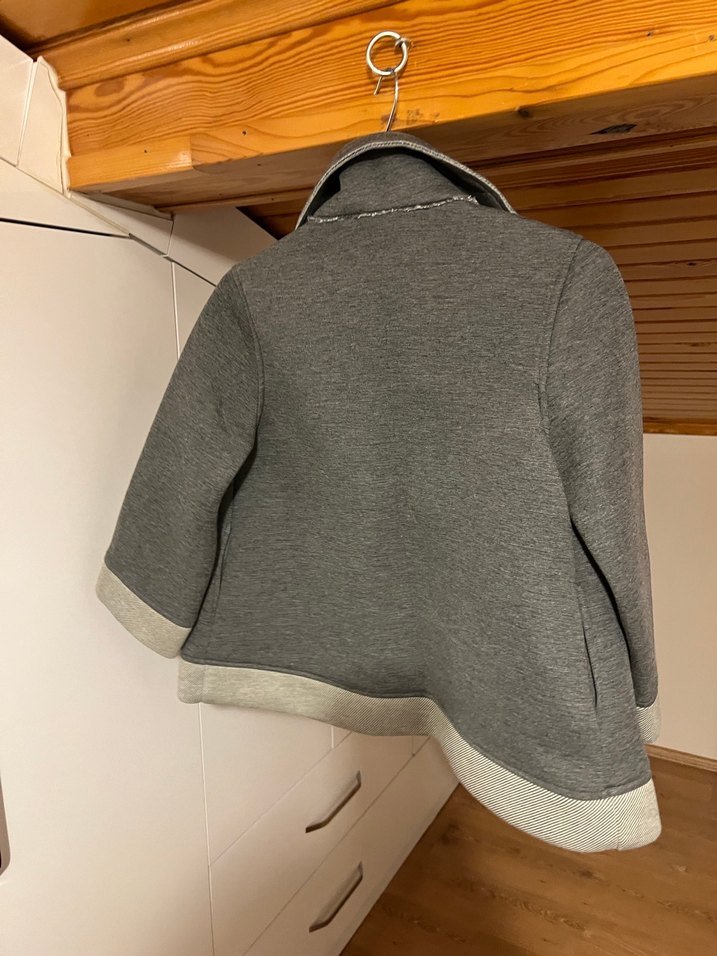 Düğmeli Gri Midi Kadın Kaban - Görsel 5