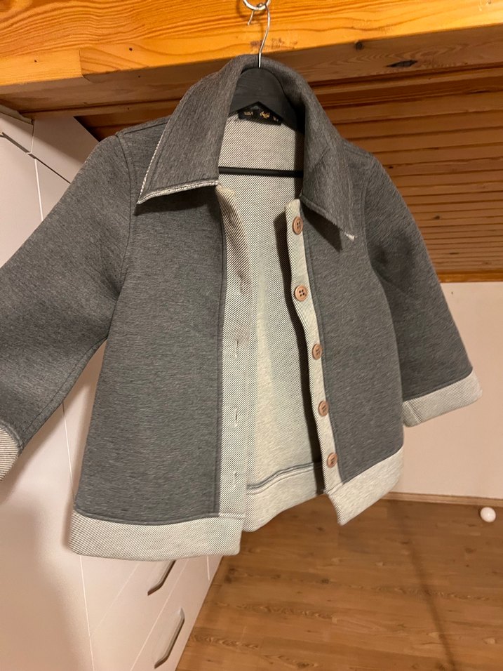 Düğmeli Gri Midi Kadın Kaban - Görsel 2