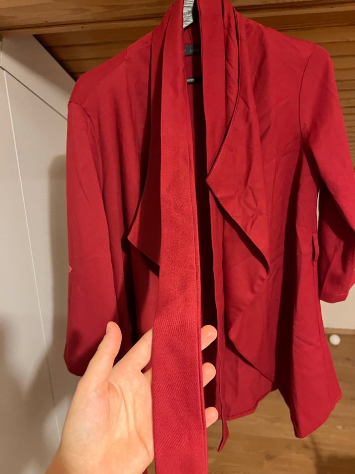 Kırmızı şal yaka ceket - Görsel 3