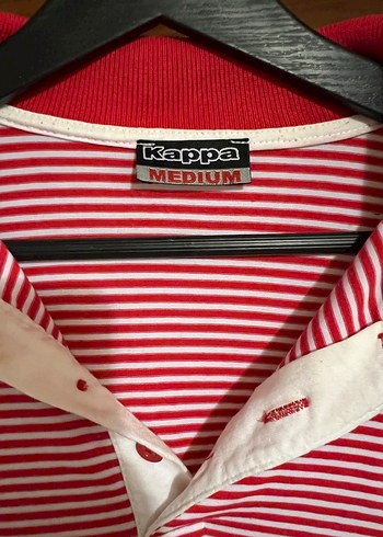 Kırmızı Çizgili Düğmeli Erkek Polo Tişört - Görsel 2