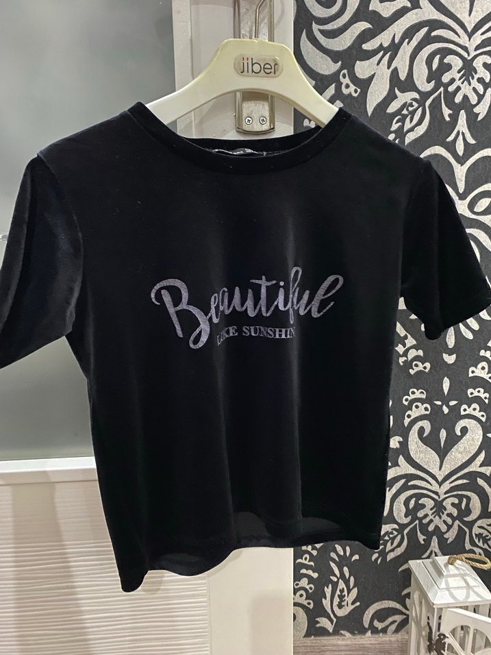 Siyah Mini Tişört - Görsel 2