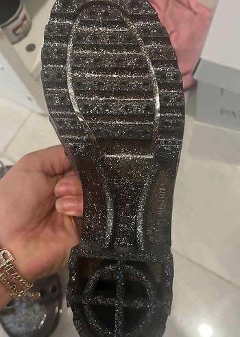 Simli kız çocuk topuklu ayakkabı 34 numara - Görsel 6