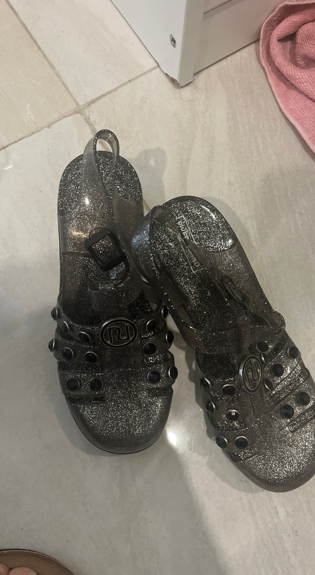 Simli kız çocuk topuklu ayakkabı 34 numara - Görsel 2