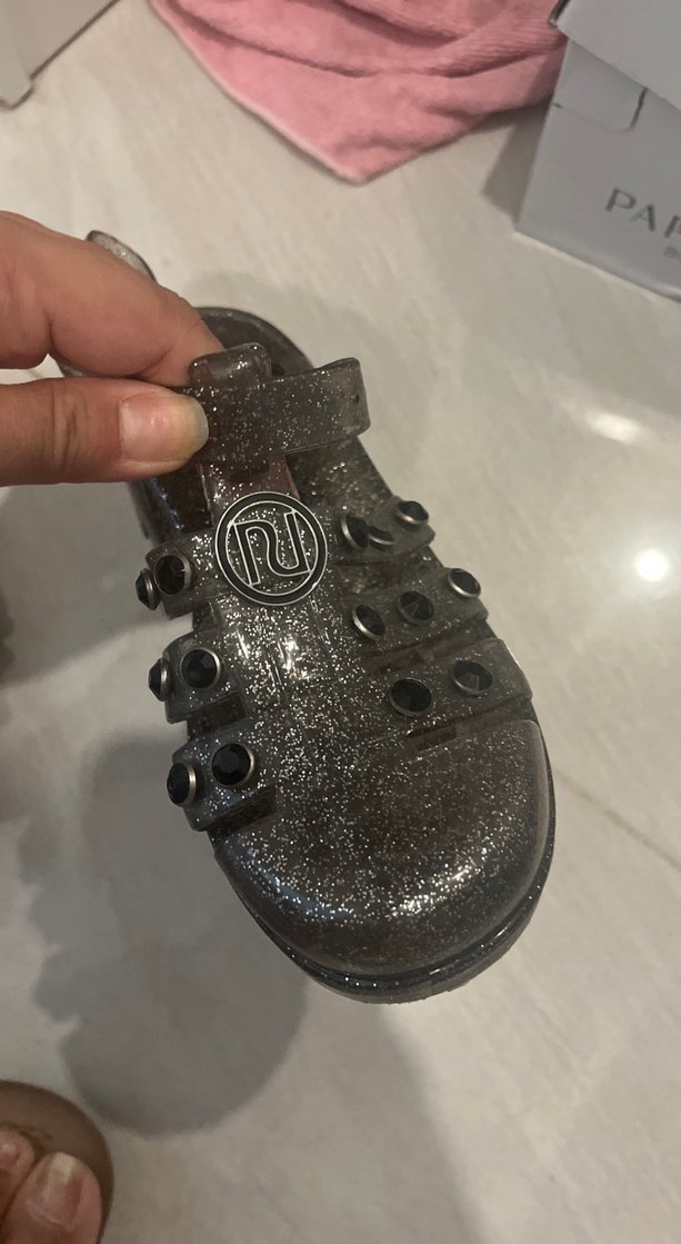 Simli kız çocuk topuklu ayakkabı 34 numara - Görsel 4