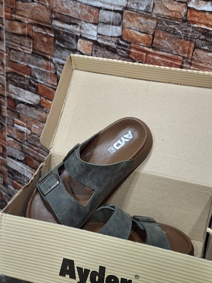 Yeşil Tokalı Süet Terlik - Görsel 2