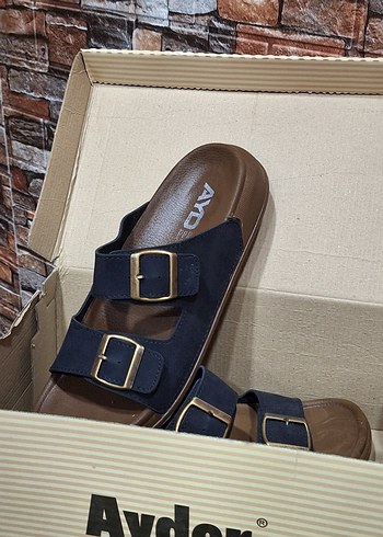 Siyah Tokalı Süet Terlik - Görsel 2