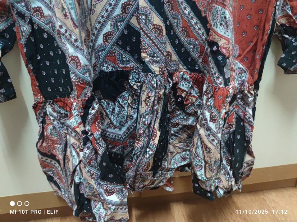 Bohem etnik desenli tunik - Görsel 4