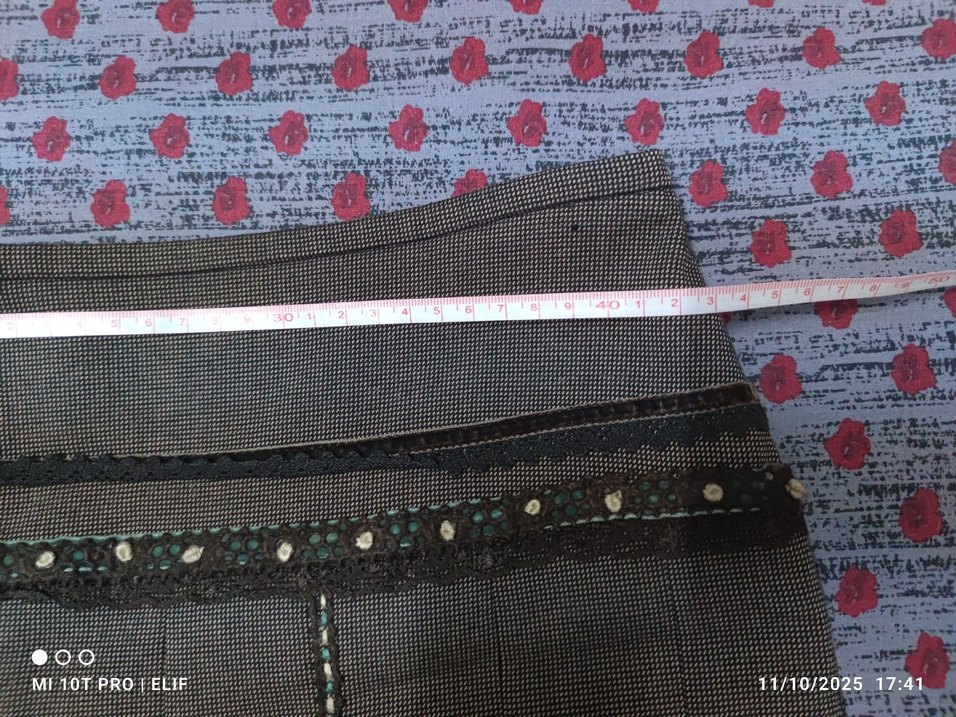 Nakışlı bohem etek vintage - Görsel 5