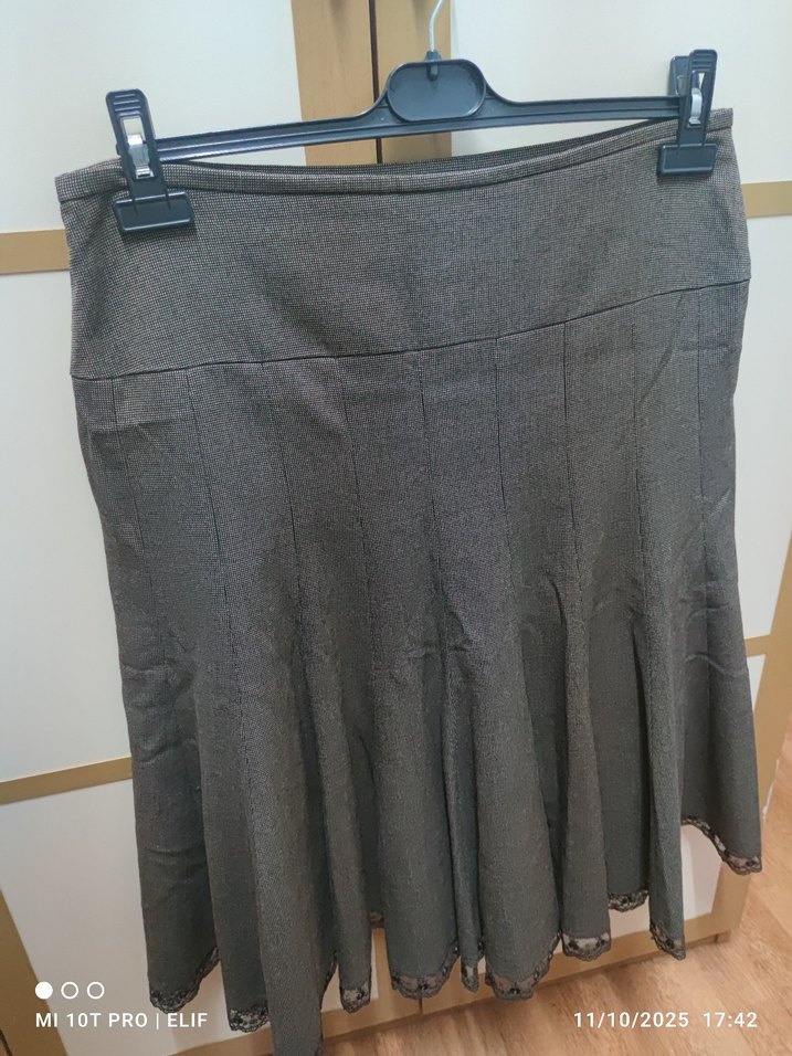 Nakışlı bohem etek vintage - Görsel 4