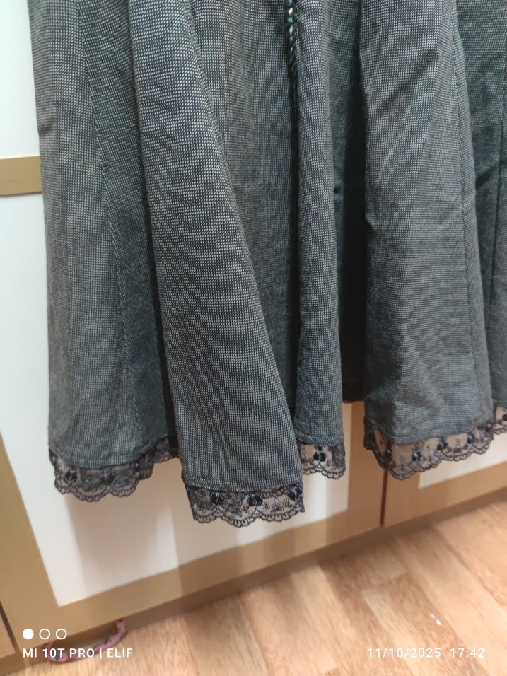 Nakışlı bohem etek vintage - Görsel 3