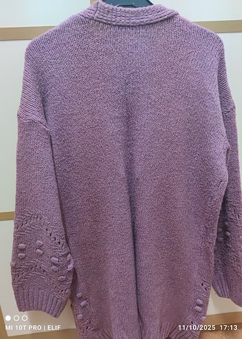 Erguvan bohem hırka - Görsel 3