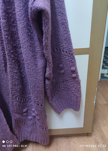 Erguvan bohem hırka - Görsel 2