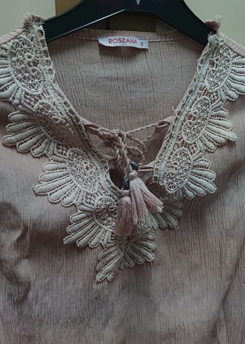 Dantel detaylı prenses bluz - Görsel 3