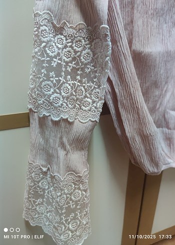 Dantel detaylı prenses bluz - Görsel 2