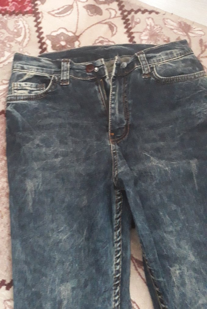 Kadın Mavi Bağlamalı Slim Fit Midi Denim Pantolon - Görsel 2