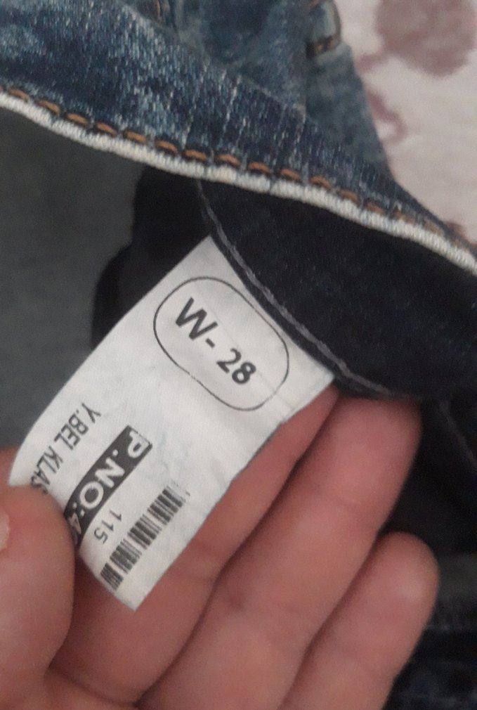 Kadın Mavi Bağlamalı Slim Fit Midi Denim Pantolon - Görsel 3