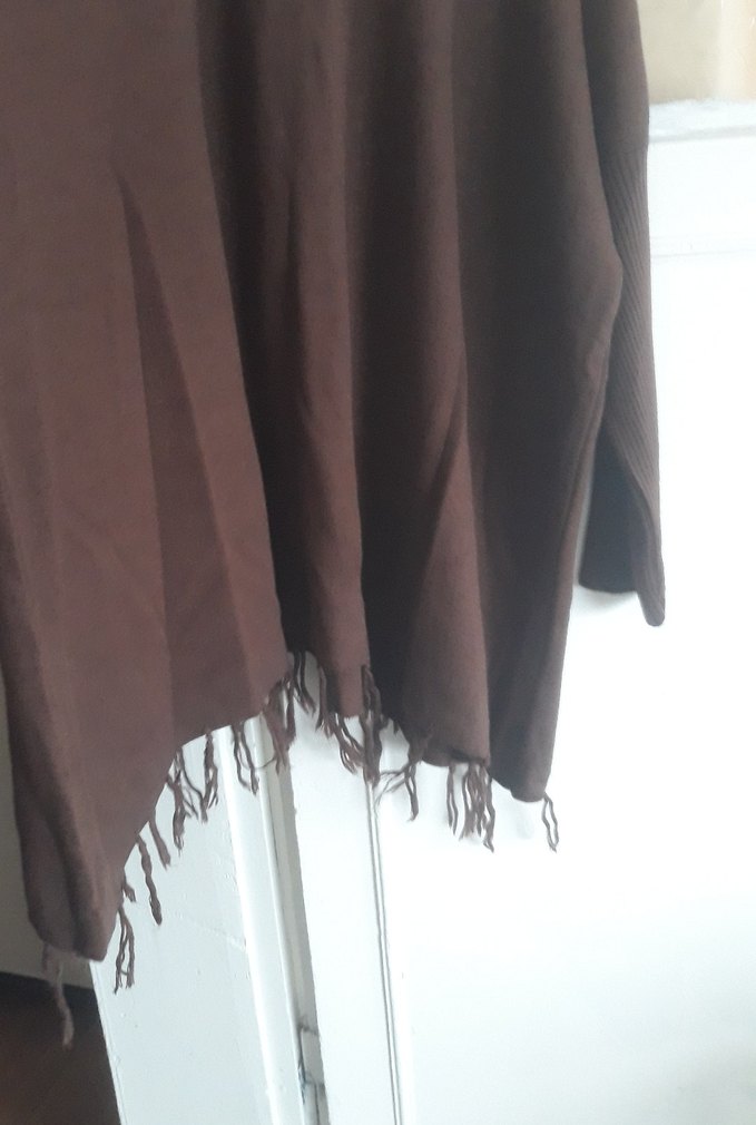 Kahverengi Bohem Yün Kadın Kazak - Görsel 2