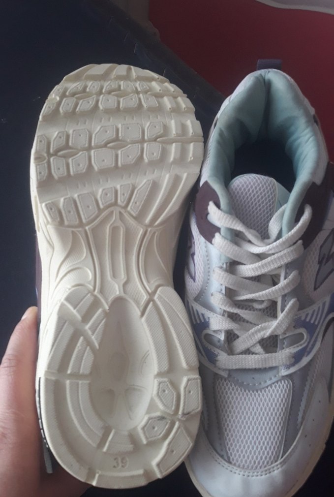 Beyaz Gri Bağcıklı Kadın Spor Ayakkabı - Görsel 3