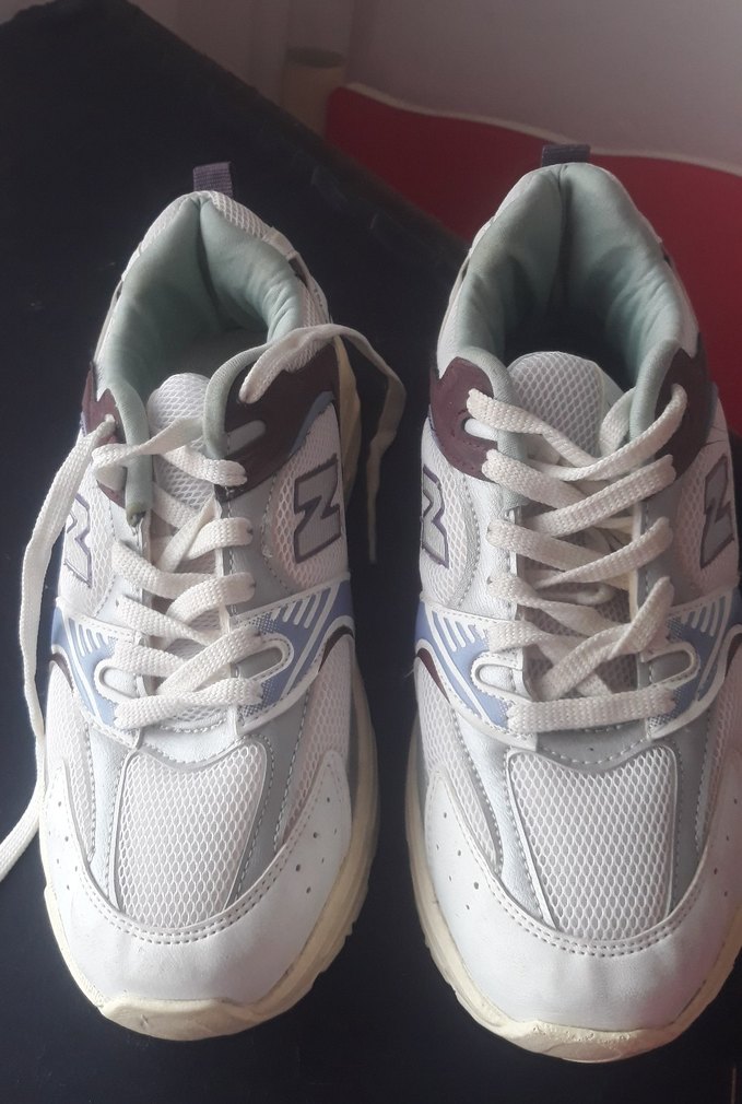 Beyaz Gri Bağcıklı Kadın Spor Ayakkabı - Görsel 2