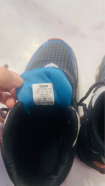 34 Beden Vicco bot tipi spor ayakkabı