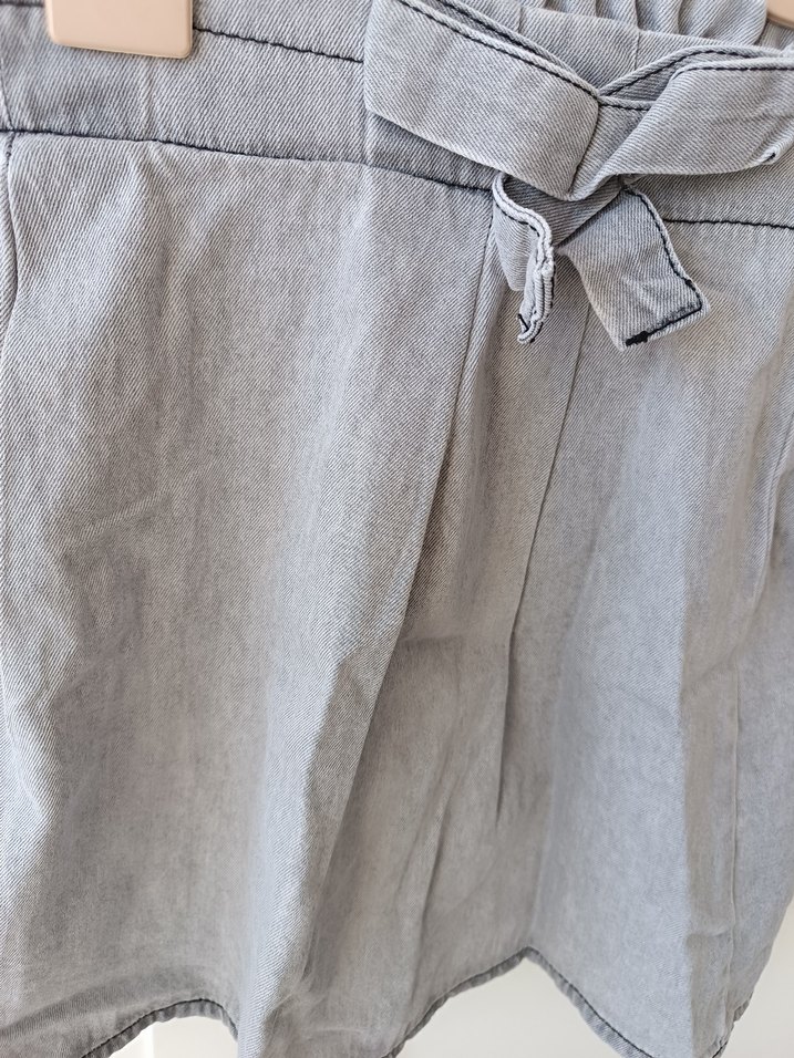 Gri Kemerli Hamile Mini Şort - Görsel 2