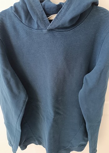 Erkek Çocuk Kapüşonlu Mavi Sweatshirt - Görsel 2