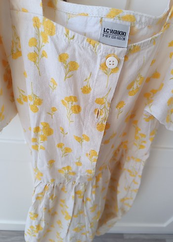 Sarı Nakışlı Bohem Kız Elbisesi - Görsel 3