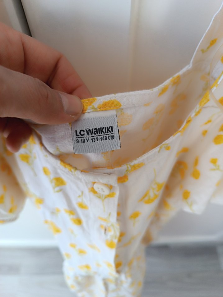 Sarı Nakışlı Bohem Kız Elbisesi - Görsel 2